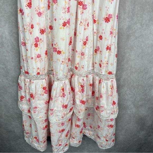 LoveShackFancy x Target Cosette Floral Ruffle Midi Dress In White Women's Sz S - Picture 8 of 8
